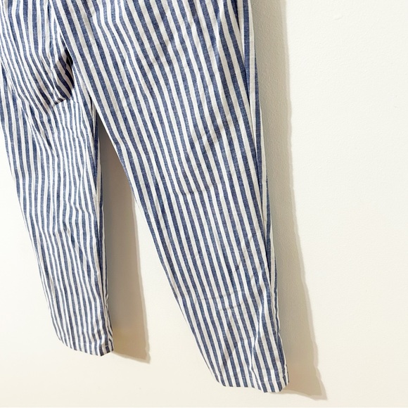 Love Tree Striped Paper Bag Tie Waist Pants Elastic Waist Pull On Styling  💙🤍 - Picture 7 of 11